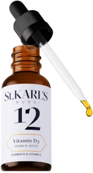 Produktbild von St. KARL'S NUNS Vitamin D3 Depot 10.000 i.E pro 1 ml, Vitamin K2 (Mk-7), Vitamin E, hochdosiert, Tropfen, 50 ml Flasche flüssig Vitamintropfen vegan, Made in Germany