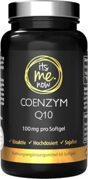 Produktbild von its me.now Coenzym Q10 Kapseln hochdosiert 100mg CoQ10 pro Kapsel 60 Kapseln im 2 Monatsvorrat hohe Bioverfügbarkeit, laborgeprüft, ohne Zusätze in Deutschland hergestellt