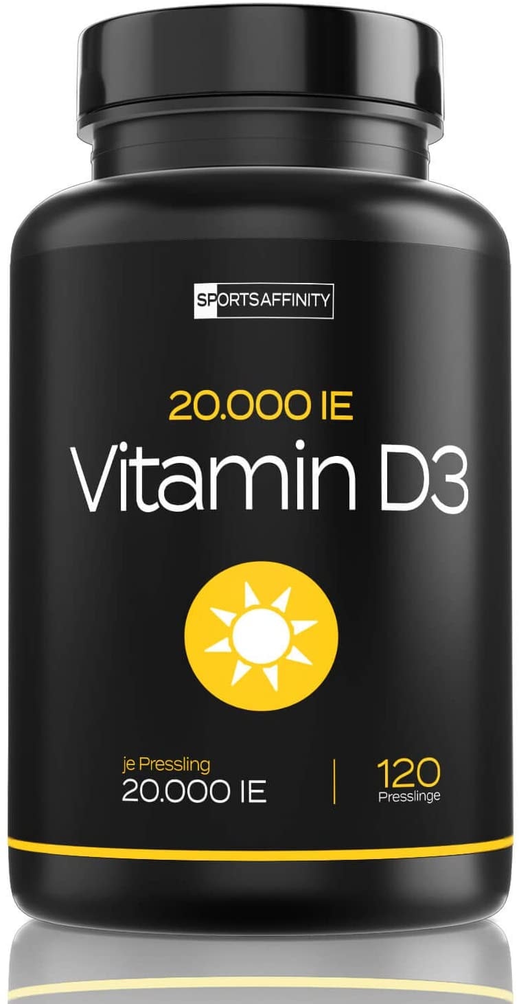 Produktbild von OUZIGRT Vitamin D3 20.000 i.e Depot - 20 Tagesdosis 1000 ie pro Tag - Vitamin D 3 20000 Hochdosiert - Sonnenvitamin Cholecalciferol Kapseln - Vegetarisch Lanolin - 6,5 Jahresvorrat
