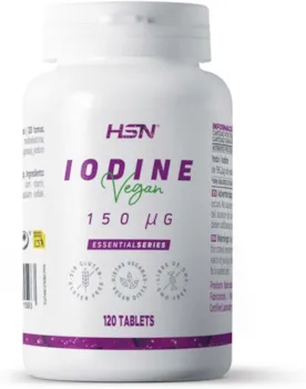 Produktbild von HSN Jod 150 mcg 120 Tabletten mit 192,2 mcg Kaliumjodid Deckt 100 % deines Tagesbedarfs Energiestoffwechsel | GVO-frei, vegan, glutenfrei