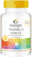 WARNKE VITALSTOFFE Vitamin A 5000 I.E 1500µg Retinol (Retinylacetat) pro Tablette hochdosiert & vegan 250 Tabletten