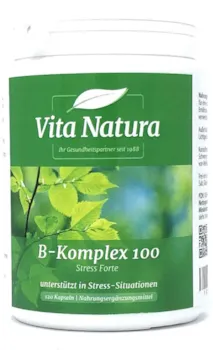 Produktbild von Vita Natura B-Komplex 100 Forte 120 veg. Kapseln (91,6g)
