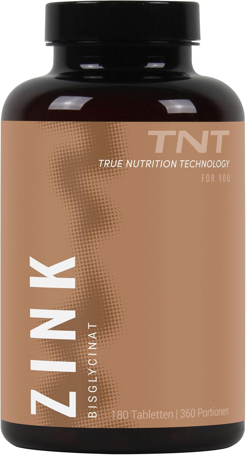 Produktbild von TNT True Nutrition Technology  • 180 Premium Zink Tabletten • Hochdosiertes, Laborgeprüftest & Natürliches Zinc • 25 mg pro Tagesportion