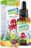 Produktbild von Bewertung NatureCraft Omega-3 KIDS Algenöl PLUS Tropfen für Kinder 40% DHA und 20% EPA mit Vitamin D3 + K2 + A + E natürlich süßer Geschmack mit Maracuja-, Orangen- und Zitronenöl - Vegan (20ml = bis zu 4 Monats-Vorrat)