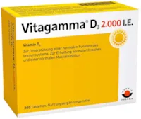 Vitagamma D3 2.000 I.E.: Sonnenkraft für Ihre Gesundheit, trägt bei zur der normalen Funktion des Immunsystem, 200 Tabletten