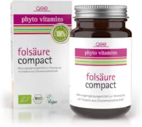 Produktbild von GSE Folsäure Compact, Tabletten, B-Vitamine aus Zitronenschalen BIO-Qualität, 100% vegan, ohne Zuckerzusatz & Zusatzsstoffe
