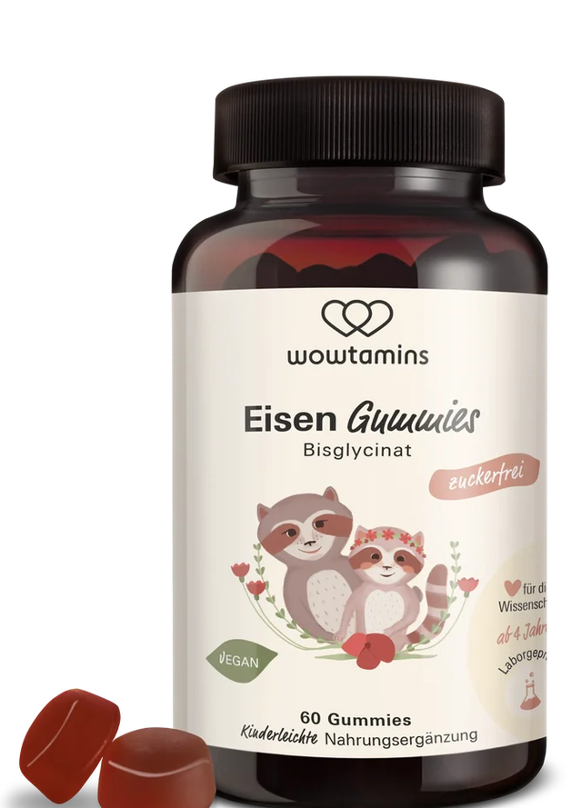 Produktbild von Bewertung wowtamins EISEN Bisglycinat (Eisen-Chelat) Fruchtgummis mit Vitamin C