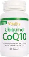 Produktbild von Bewertung Vitality Nutritionals Coenzym Q10 Kapseln Hochdosiert Ubiquinol CoQ10 100mg, höchste Bioverfügbarkeit Coenzym Q10 I 60 Kapseln I Energie Antioxidantien Anti-Aging I Vitality Nutritionals by Vitaminexpress