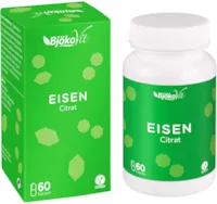 Produktbild von BjökoVit Eisen Kapseln von BjökoVit | Hochdosiert & Vegan | Hohe Bioverfügbarkeit durch Citrat Form | 14-28mg reines Eisen pro Tagesdosis