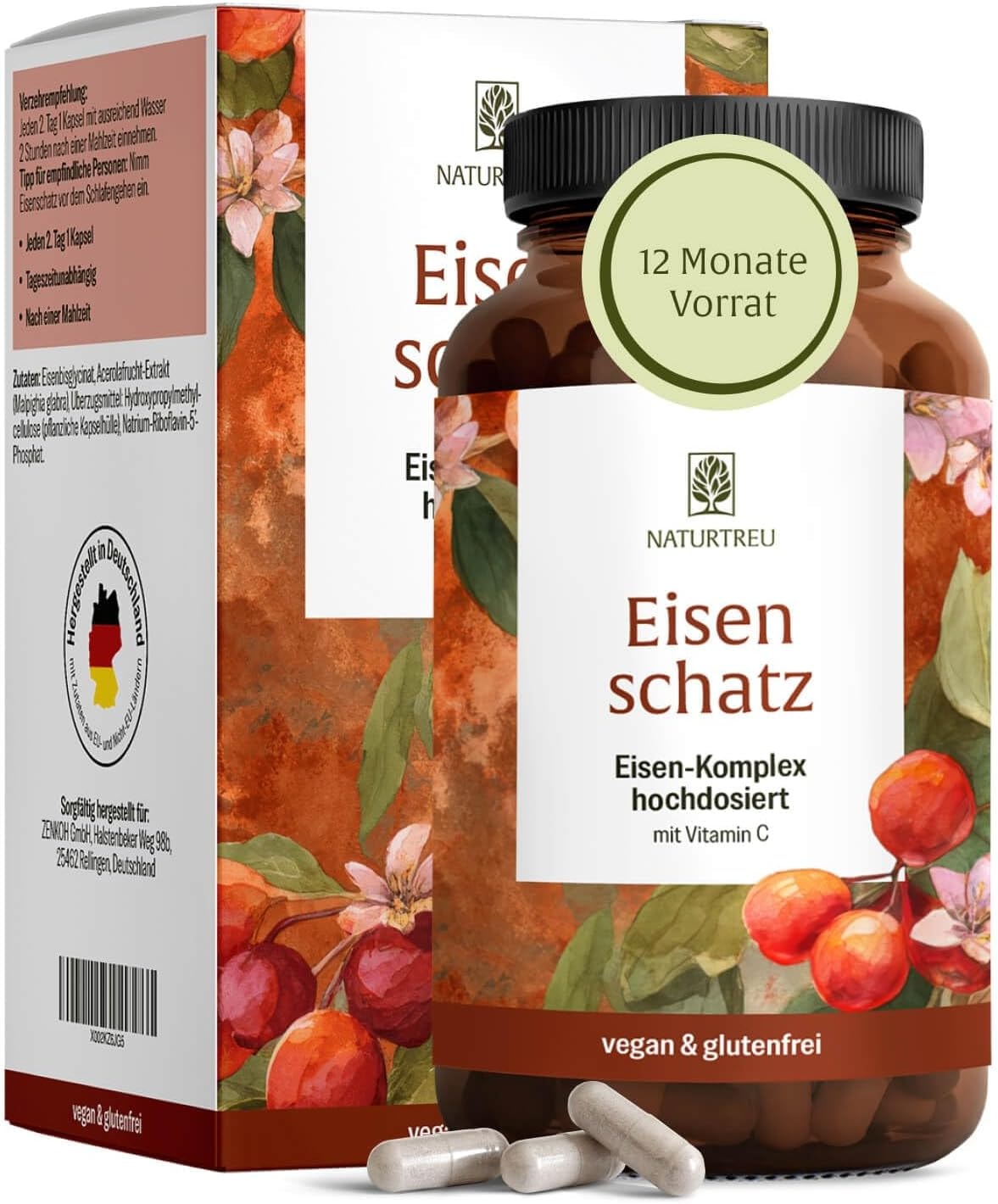 Produktbild von Bewertung NATURTREU Eisen Schatz Komplex hochdosiert