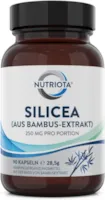 Produktbild von Nutriota Silicea/Silizium 250mg Kapseln | 90 hochwirksame Kapseln | Aus Bambusextrakt | Unterstützung für Haare, Haut und Nägel