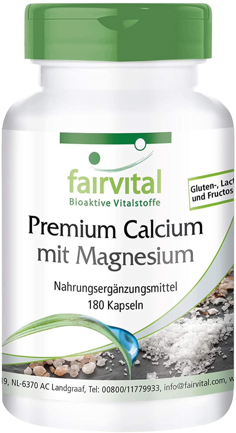 Produktbild von Fair & Pure - Calcium Komplex mit Vitamin D3 (Cholecalciferol) und Magnesium - ohne Magnesiumstearat - 90 Kapseln - Mineralstoff-Komplex
