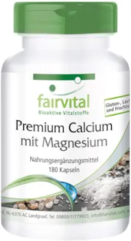 Produktbild von Fair & Pure - Calcium Komplex mit Vitamin D3 (Cholecalciferol) und Magnesium - ohne Magnesiumstearat - 90 Kapseln - Mineralstoff-Komplex