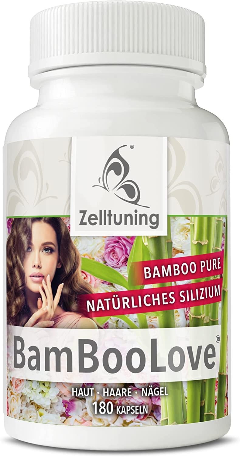 Produktbild von Zelltuning BAMBOO-LOVE® Silizium HOCHDOSIERT Organisches Silizium aus Bambusextrakt Pure Vegan Rein 180 Silicium Kapseln Nahrungsergänzungsmittel aus Deutschland