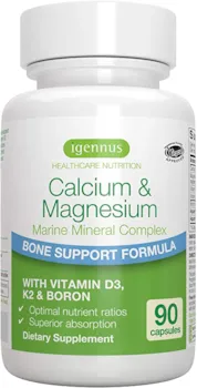 Igennus Healthcare Nutrition Mariner Calcium Magnesium Mineralkomplex mit Bor Vitamin D3 K2 hochdosiert vegan 90 Kapseln