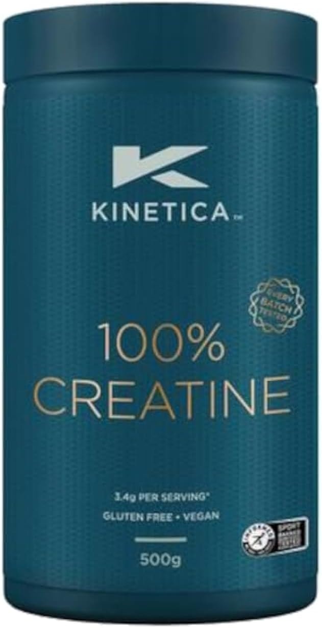 Produktbild von Bewertung Kinetica Sports 100% reines Creatin Pulver 500g Marke Creapure 147 Portionen mit Messlöffel Neutraler Geschmack Vegan und Glutenfrei