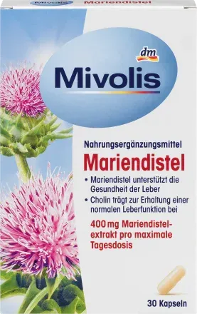 Produktbild von Bewertung Mivolis Mariendistel mit Cholinbitartrat 30 Kapseln 16 g