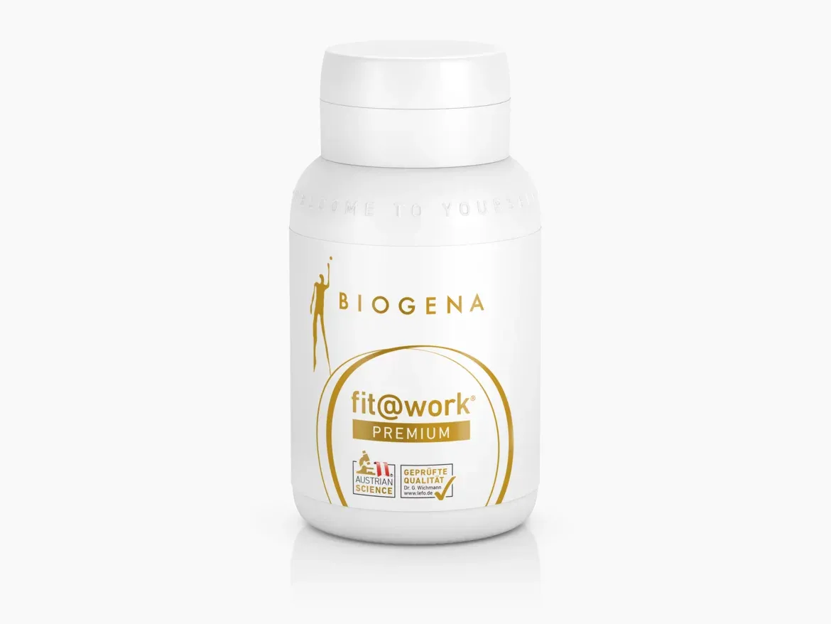 Produktbild von Bewertung BIOGENA fit@work Premium Gold aus Vitaminen, Mineralstoffen und Coenzym Q10