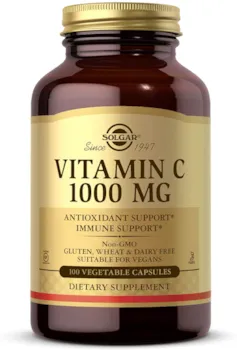 Produktbild von Solgar wasserlösliches Vitamin-C 1000 mg Antioxidativer Schutz Vitamin 100 Vegetarische Kapseln