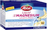 Produktbild von Abtei Liquid Magnesium - flüssiges Magnesium, hochdosiert, vegan und schnell verfügbar - zur Unterstützung der Muskelfunktionen - mit Orangengeschmack, 8 Trinkflaschen