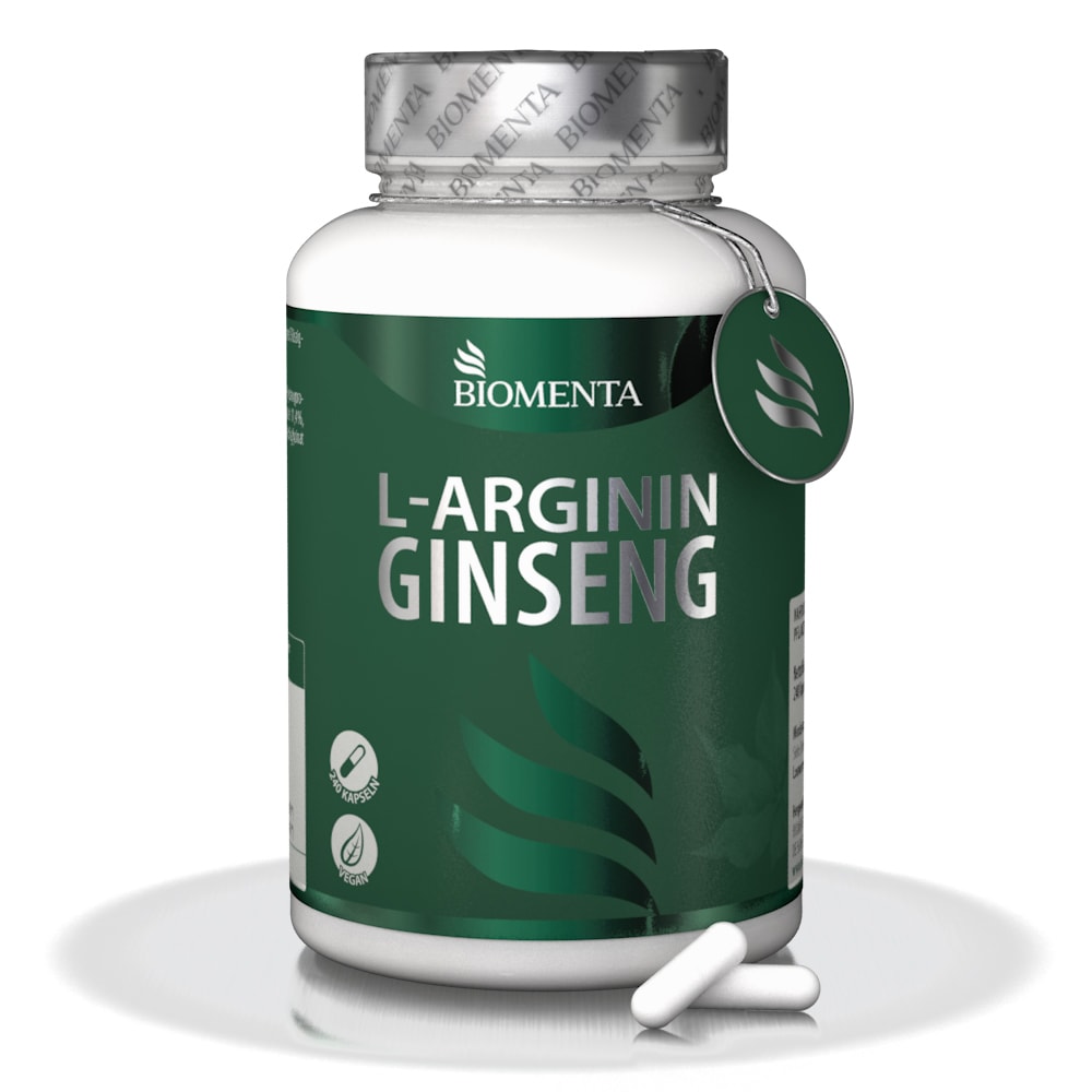 Produktbild von Bewertung BIOMENTA Arginin Ginseng Komplex