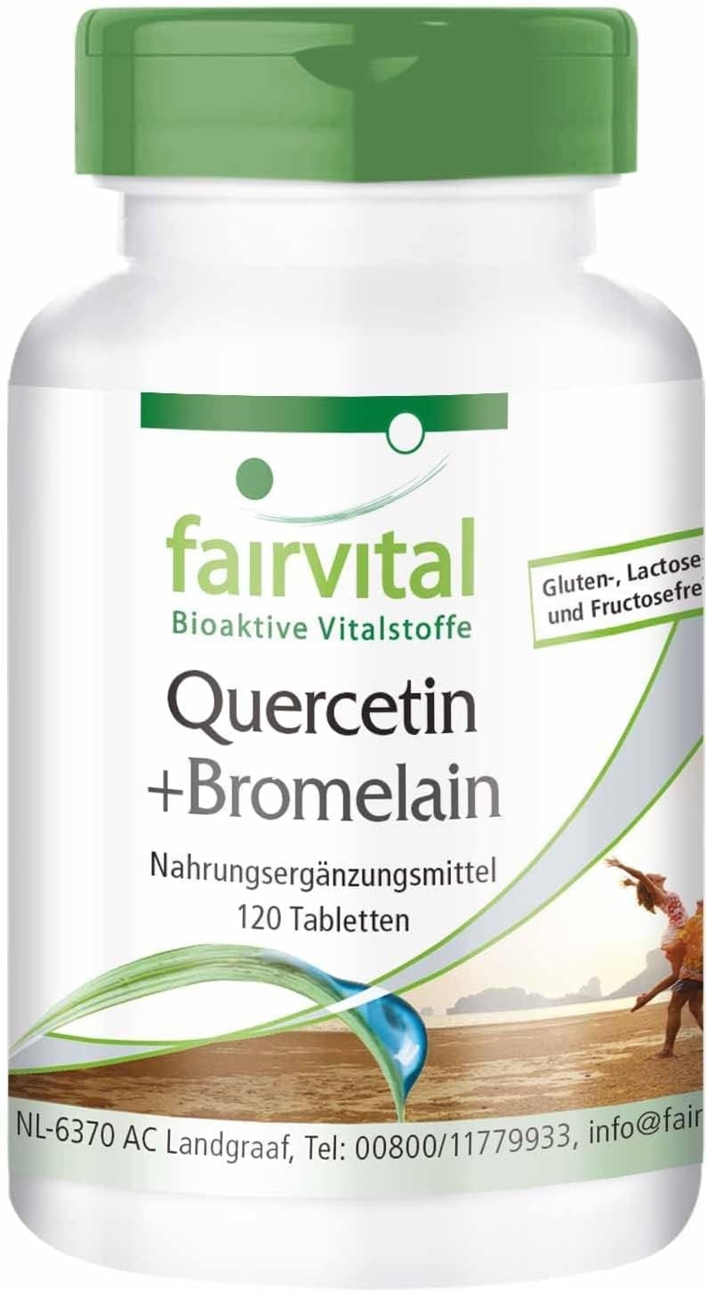 Produktbild von Bewertung fairvital Quercetin plus Bromelain 120 Tabletten Vegan Synergetische Kombination in sicherer Dosierung