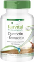 fairvital Quercetin plus Bromelain 120 Tabletten Vegan Synergetische Kombination in sicherer Dosierung