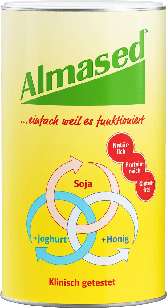 Produktbild von Bewertung Almased Original Pulver für den Stoffwechsel 3x 500g Mahlzeitersatz für die Gewichtsreduktion frei von künstlichen Zusätzen vegetarisch und glutenfrei – 30 Portionen PZN 3321472