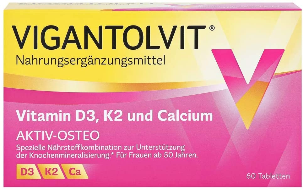 Produktbild von Bewertung VIGANTOLVIT Vitamin D3 K2 Calcium Filmtabletten 60 Stück PZN 14371728