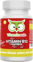 Produktbild von Vitamineule Vitamin B12 Kapseln 500µg hochdosiert vegan Qualität aus Deutschland pflanzliches Methylcobalamin - laborgeprüft - ohne künstliche Zusätze - natürliches B12 aus Baumrinde