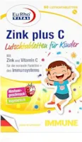 Produktbild von Bewertung EuRho Vital Zink Vitamin C Lutschtabletten für Kinder vegetarische Nahrungsergänzung zur Unterstützung des Immunsystems optimal für Kinder ab 4 Jahren