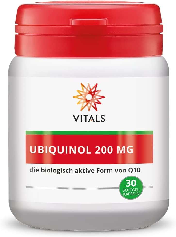 Produktbild von Bewertung VITALS als Ubiquinol 200 mg Markenrohstoff KANEKA biologisch aktive Form von Q10 einmalig hohe Dosis von Ubiquinol