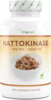 Produktbild von Bewertung Vit4ever Nattokinase vegan Kapseln 2000 Fu je Kapsel 6 laborgeprüft Monatsvorrat 180 Stück hochdosiert GMO-freies Soja ohne unerwünschte Zusätze