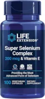 Produktbild von Life Extension Selenium Complex & Vitamin E (Selen-Komplex), 100 vegane Kapseln, Laborgeprüft, Glutenfrei, Vegetarisch, Sojafrei, Ohne Gentechnik
