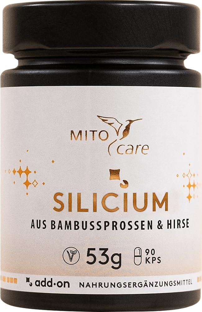 Produktbild von Bewertung MITOcare Silicium Kapseln Bambussprossen-Extrakt Hirse-Extrakt vegan Art.-Nr. 1005018