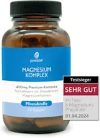Produktbild von Bewertung pureSGP Magnesium Komplex 400 mg reines Premium Magnesium aus 4 hochwertigen Magnesiumformen. Pharmazeutische Expertise aus Deutschland. Hohe Bioverfügbarkeit. Labor geprüft, hochdosiert. Vegan