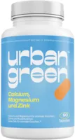 Produktbild von Urban green - Calcium, Magnesium und Zink - Tabletten für normale Knochen, Zähne und Muskel-Funktion sowie Zink für normale Knochen – vegan, laktosefrei und glutenfrei - 90 Tabletten