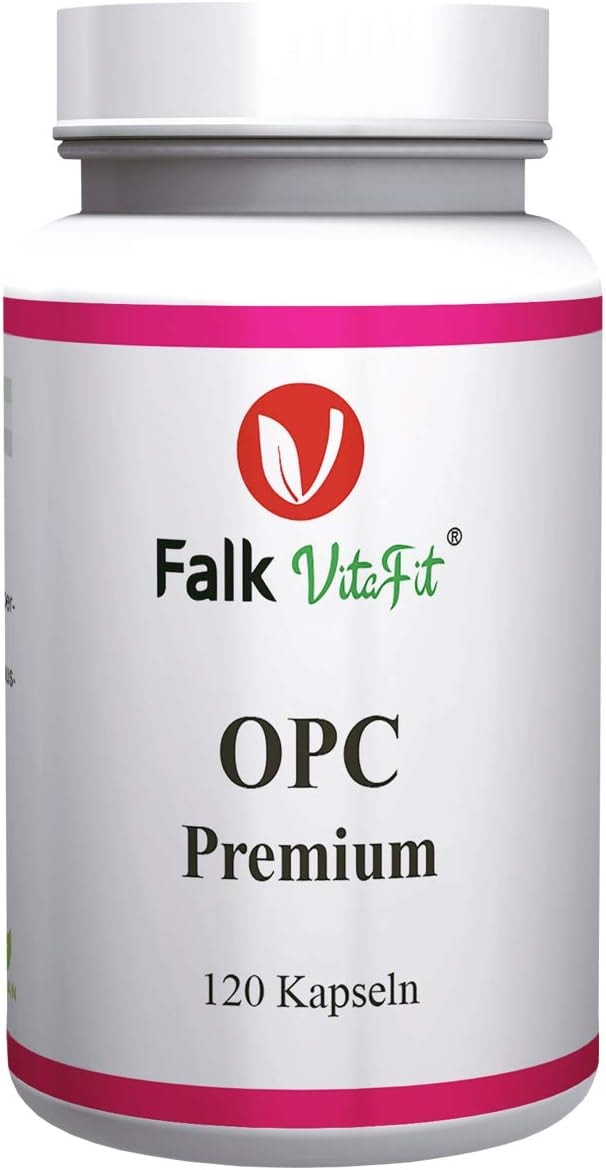 Produktbild von Bewertung Falk VitaFit OPC Premium hochdosiertes Traubenkernextrakt 332,5mg OPC pro Kapsel aus französischen Trauben 120 Kapseln