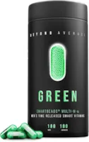 Produktbild von Beyond Average GREEN | Time-Released 8h Multivitamin und Multimineral-Support Männer | 180 Smartbeads ® Multi-M-Alpha Kapseln | Laborgeprüft |