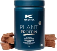 Produktbild von Bewertung Kinetica Vegan Proteinpulver 1kg mit Mischung aus Erbsen und Reisprotein Glutenfrei 23g Protein pro Portion 33 Portionen