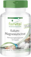 Produktbild von fairvital - Kalium Magnesium-Citrat - HOCHDOSIERT - Magnesium + Kalium Kapseln - VEGAN - 120 Kapseln