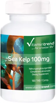 ‎Vitamintrend Kelp 100mg 180 Tabletten FÜR 6 MONATE vegan Kelp-Extrakt natürliches Jod