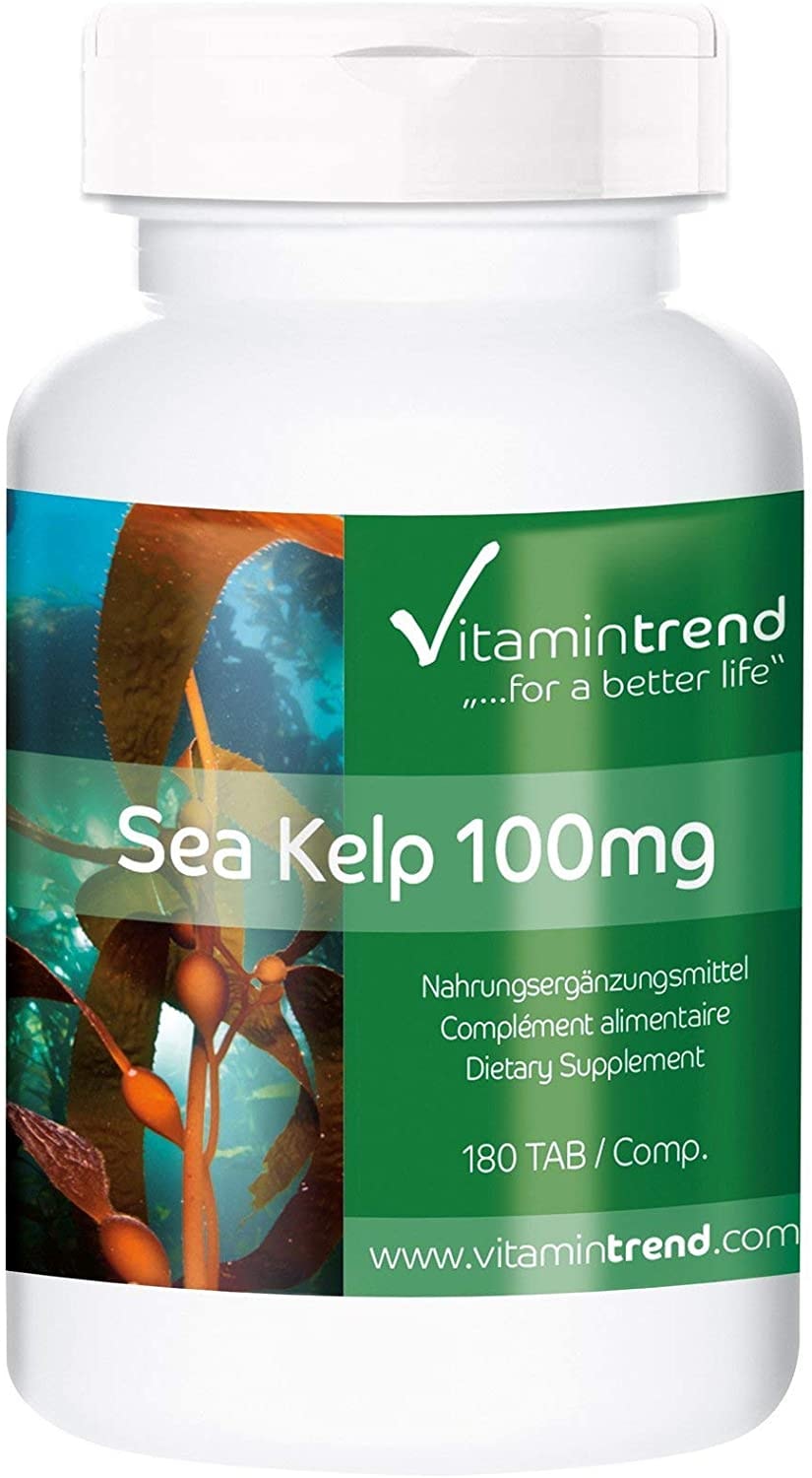 Produktbild von ‎Vitamintrend Kelp 100mg 180 Tabletten FÜR 6 MONATE vegan Kelp-Extrakt natürliches Jod