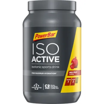 Produktbild von Bewertung Powerbar Isoactive Red Fruit 1320g Isotonisches Sportgetränk 5 Elektrolyte C2MAX