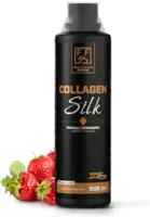 FFB GmbH Collagen Silk 500ml Kollagen Hydrolysat als Collagen Drink mit Erdbeer-Geschmack/Collagen Peptide als Anti Aging Komplex/Collagen Liquid als Beauty-Drink mit Vitamin C, Zink & Biotin