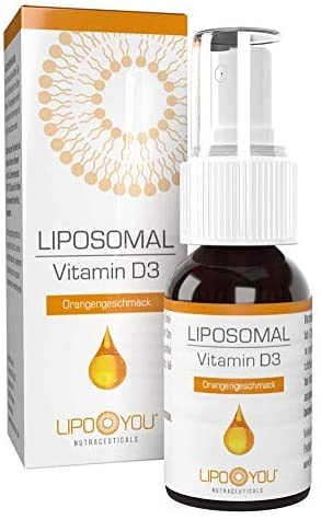 Produktbild von Bewertung LIPO YOU LIPOSOMAL VITAMIN D3 Spray hohe Bioverfügbarkeit mit 800 IU Vitamin D3 pro zwei Sprühstöße, unterstützt Knochenerhalt und Immunsystem, natürliche Vitalstoffe (10ml Spray)