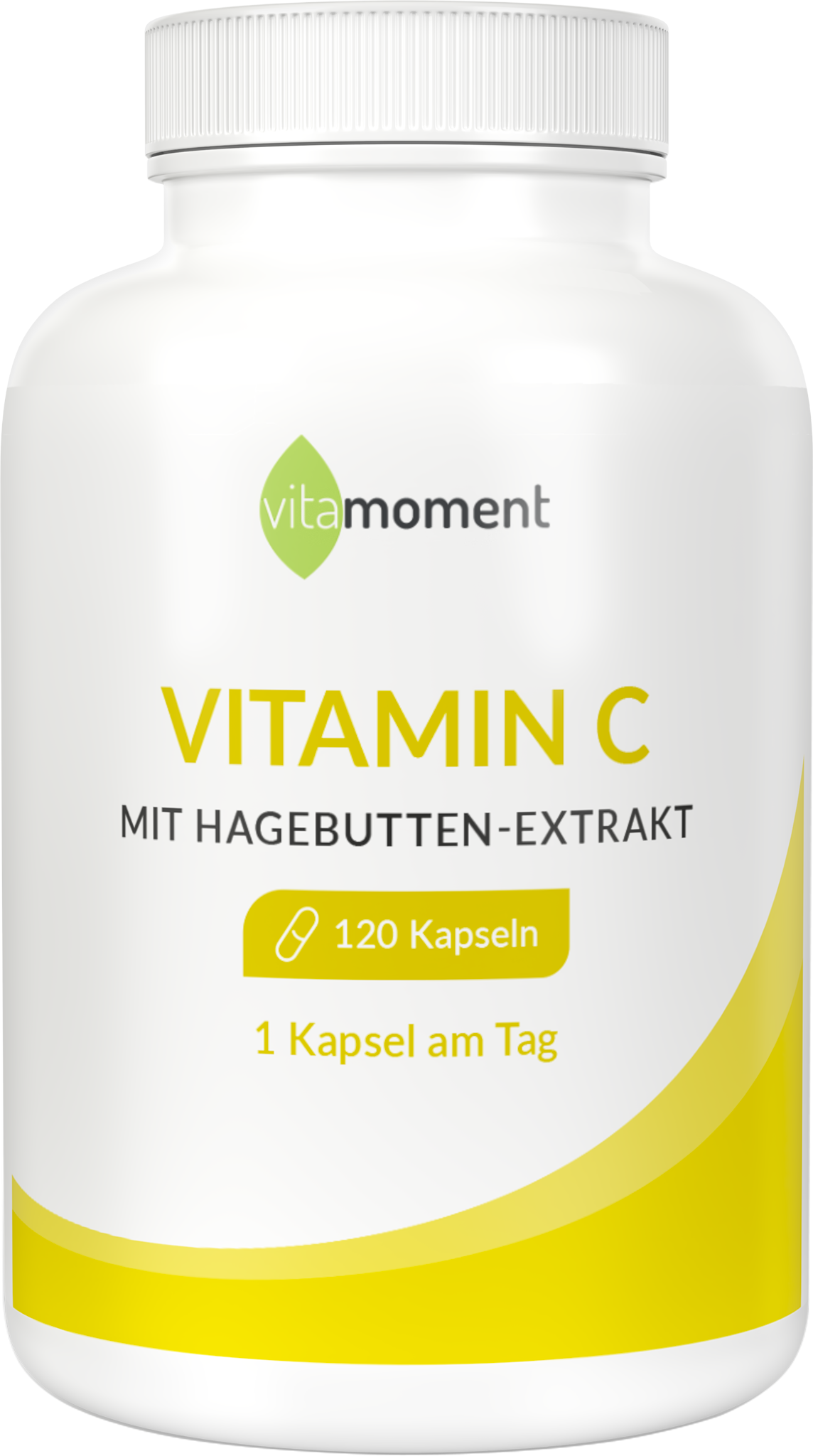 Produktbild von Bewertung vitamoment Vitamin-C-Kapseln säuregepuffert hochdosiert und gut verträglich mit Hagebuttenextrakt