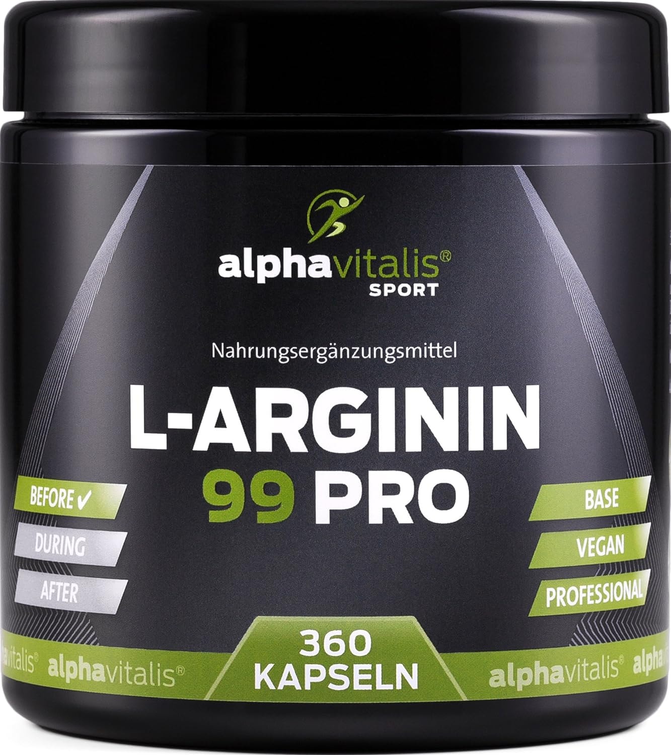 Produktbild von Bewertung alphavitalis L-Arginin Kapseln hochdosiert vegan 360 Kapseln deutsche Premiumqualität pflanzliche L-Arginin Base mit 99% Wirkstoff Arginin Kapseln hochdosiert wie Aminosäure L-Arginin 4500 HCL