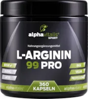 Produktbild von Bewertung alphavitalis L-Arginin Kapseln hochdosiert vegan 360 Kapseln deutsche Premiumqualität pflanzliche L-Arginin Base mit 99% Wirkstoff Arginin Kapseln hochdosiert wie Aminosäure L-Arginin 4500 HCL
