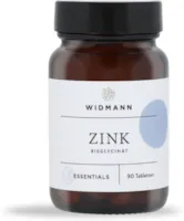 Produktbild von WIDMANN – Hochdosiertes Zink Bisglycinat (90 Tabletten) – Hohe Bioverfügbarkeit – hochdosiert mit 30 mg – 100% vegan – Made in Germany – laktosefrei & glutenfrei